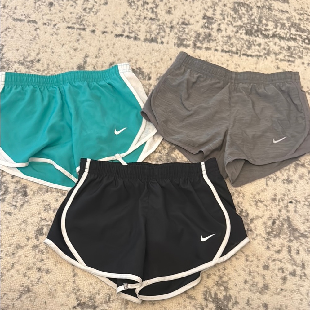 Three girls Nike Dri-Fit shorts, like new